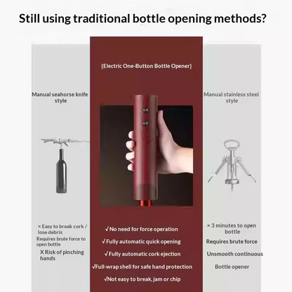 Electric Wine Bottle Opener – Rechargeable Corkscrew